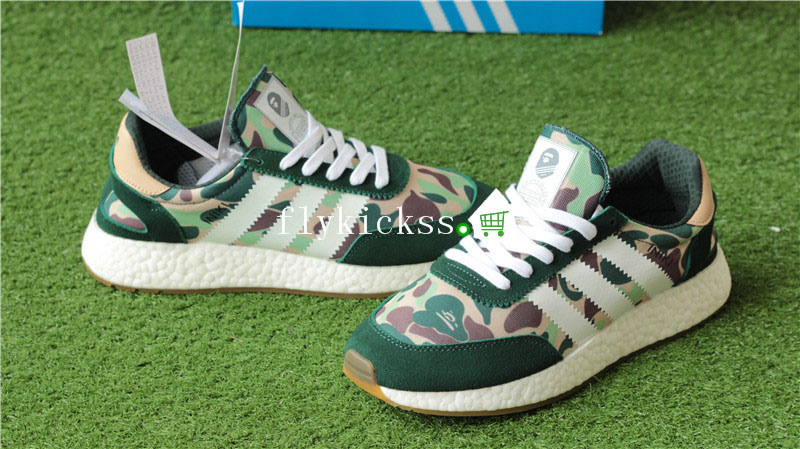 Adiddas Iniki Runner Boost Bape Camo Green